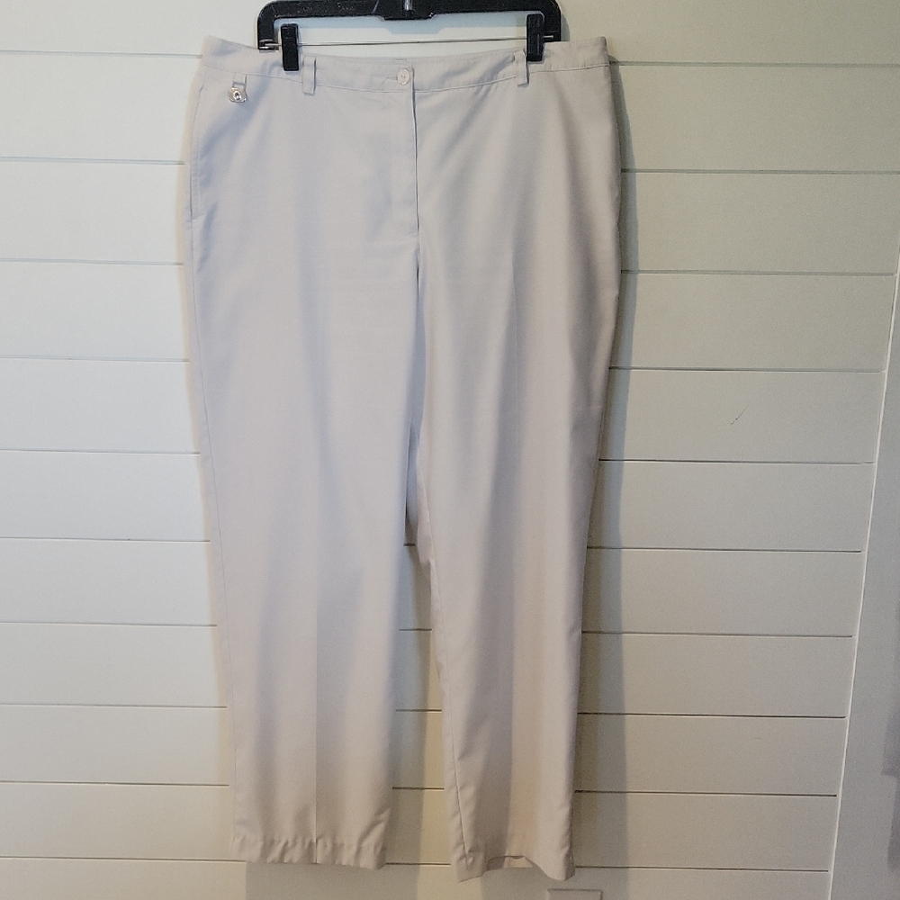 LIZ GOLF PANTS (2 PAIRS)  16  CREAM/BLACK